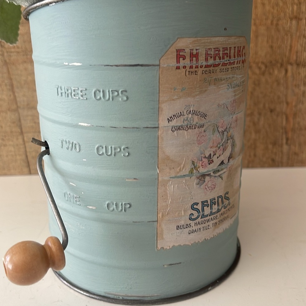 Upcycled Vintage Inspired Metal Sifter - Picture 6 of 6